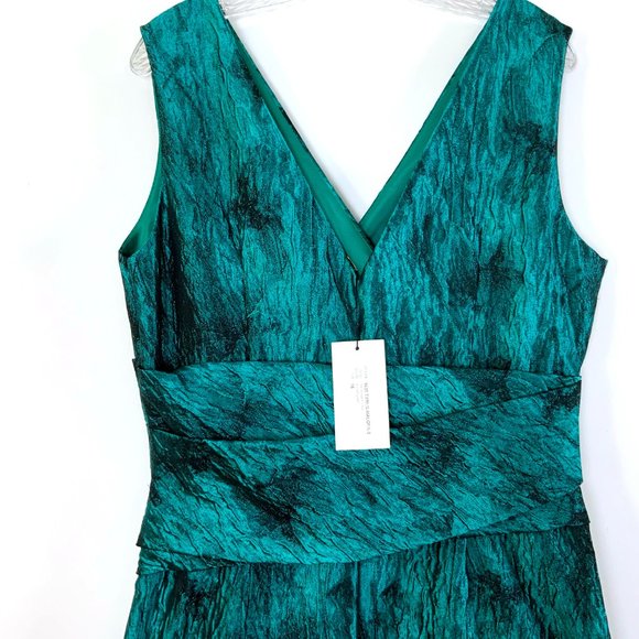 New Siri The Dresden Special Occasion Emerald Green Sleeveless Dress Size 16 - Picture 5 of 16